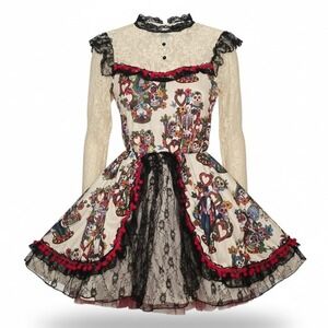 SPIRIT Halloween Day of the Dead Bride Sugar Skull Lace Dress Costume Teen Large